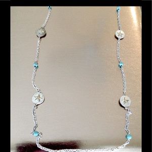Silver Starfish Necklace 18”